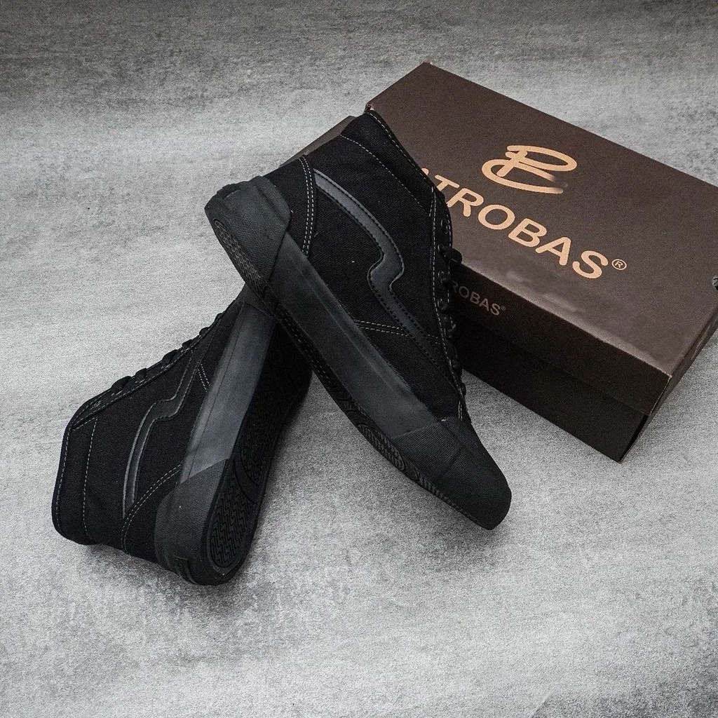 Patrobas New Ivan High All Black Original Sepatu Petrobas Full Black