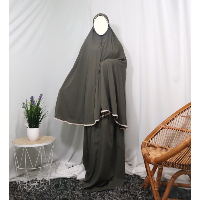 Mukena wanita Mukena dewasa traveling Silky 2in1 - Bahan lembut - F katun termurah anak terviral put