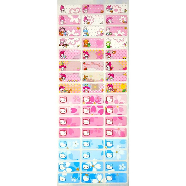 

Label nama stiker waterproof Premium kitty melo ori