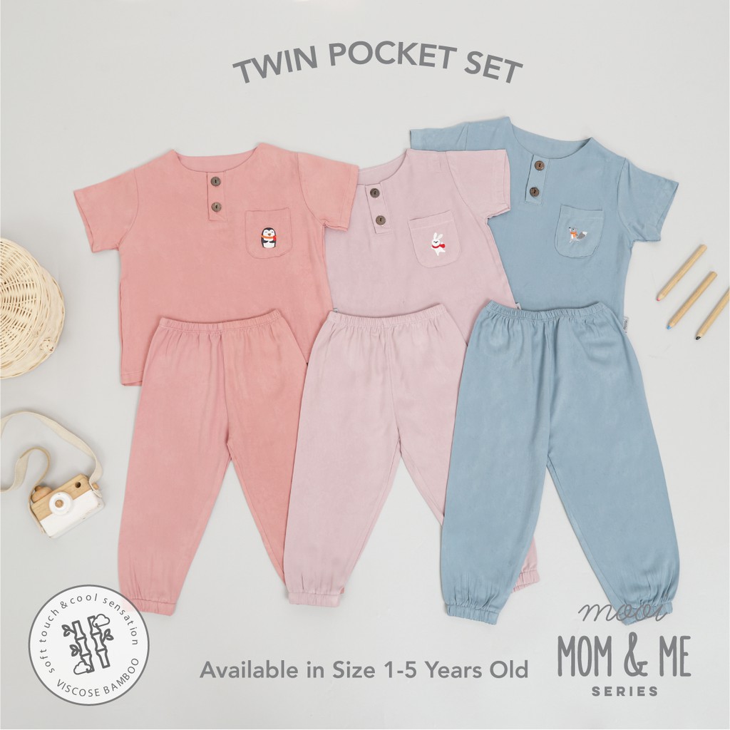 Mooi Twin Pocket Set 1-5 Tahun Setelan Anak Unisex CBKS SO