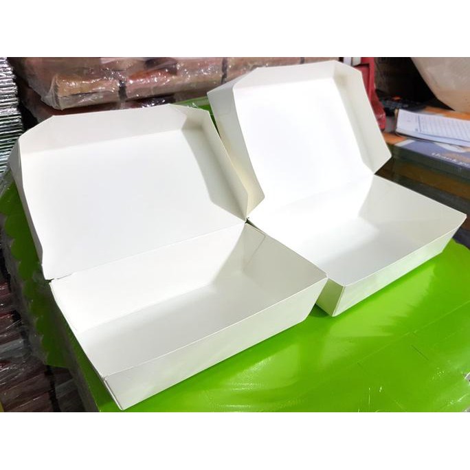 Dus Fast Food Medium / isi 100 pc / Lunch Box Kotak Makan Kertas