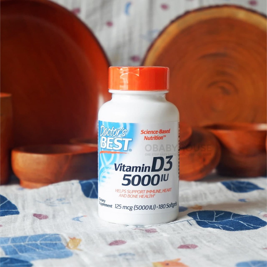 Doctor's Best Vitamin D3 (5000 IU) 180 Softgels