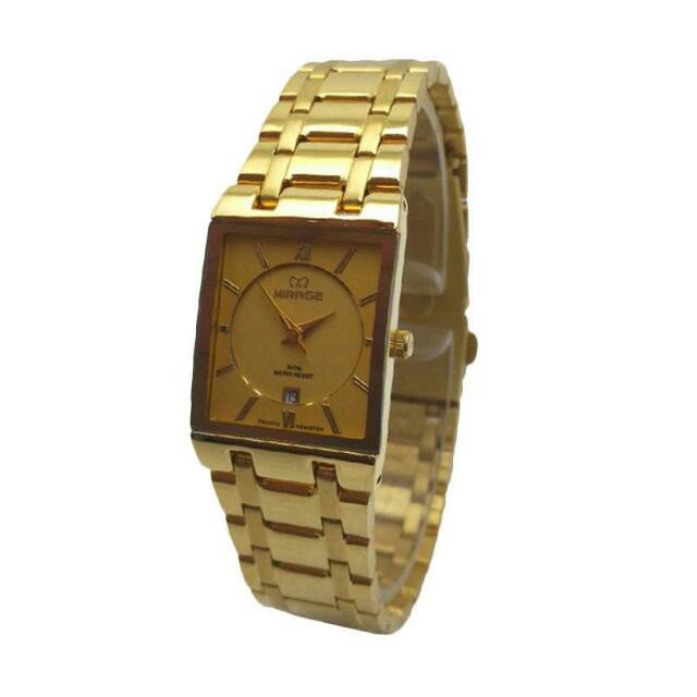 Jam Tangan Pria Mirage Original 7908 Gold Stainless Steel 3 ATM