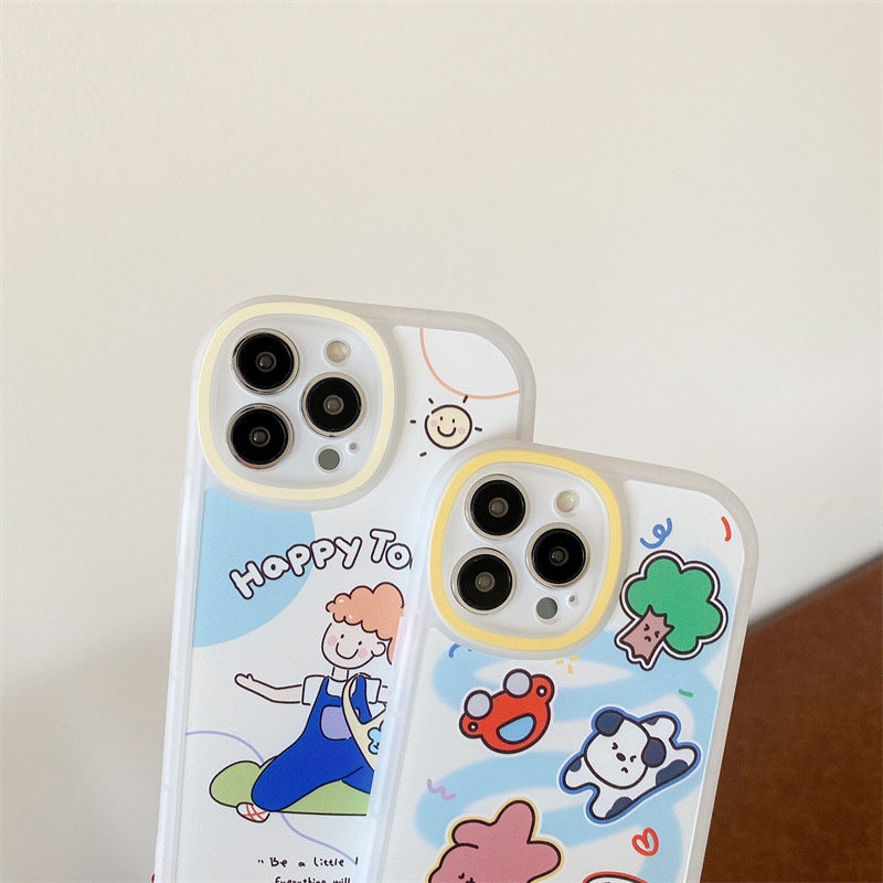 Soft Case Hp Gambar Kartun Hewan Tahan Goncangan Untuk Iphone 7 / 8plus / X / XR / XS / 11 / 12 / 13 / 14pro MAX