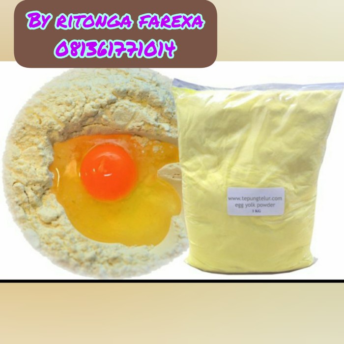 

BISA COD Tepung Kuning Telur / Egg Yolk Powder 1Kg