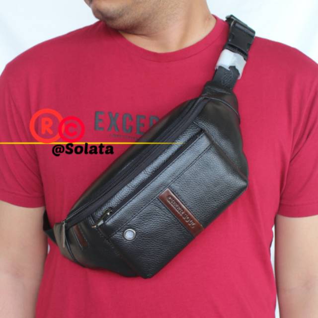 SLINGBAG PRIA / WAISTBAG PRIA / TAS SLEMPANG KULIT ORIGINAL