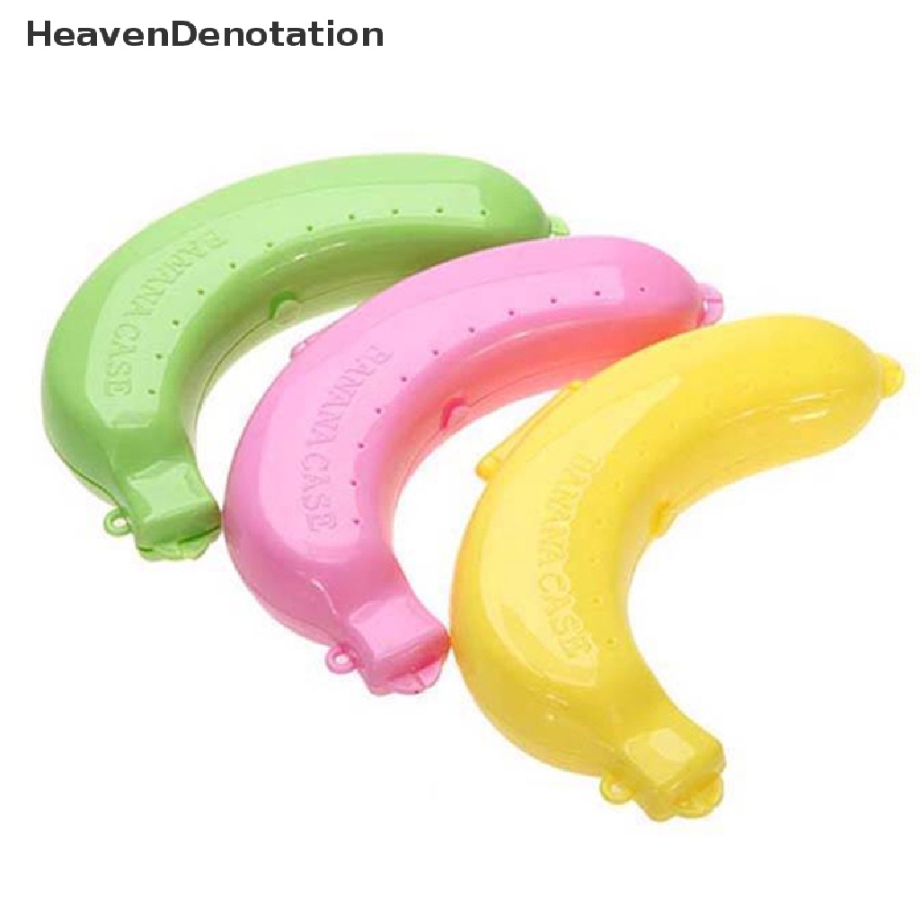 [HeavenDenotation] Cute 3 Colors Fruit Banana Protector Box Holder Case Lunch Container Storage