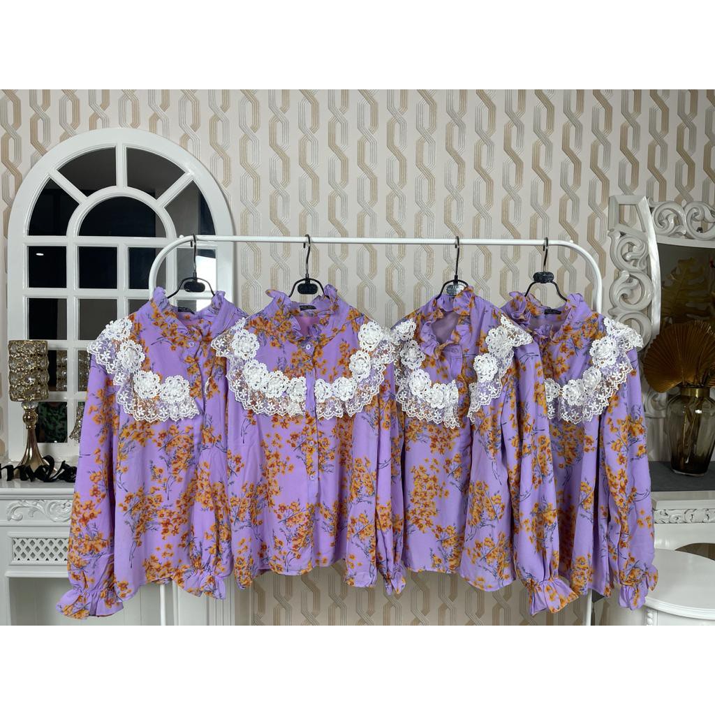 MEIJIEWANG  BLOUSE LILAC  IMPORT PREMIUM BUSUI