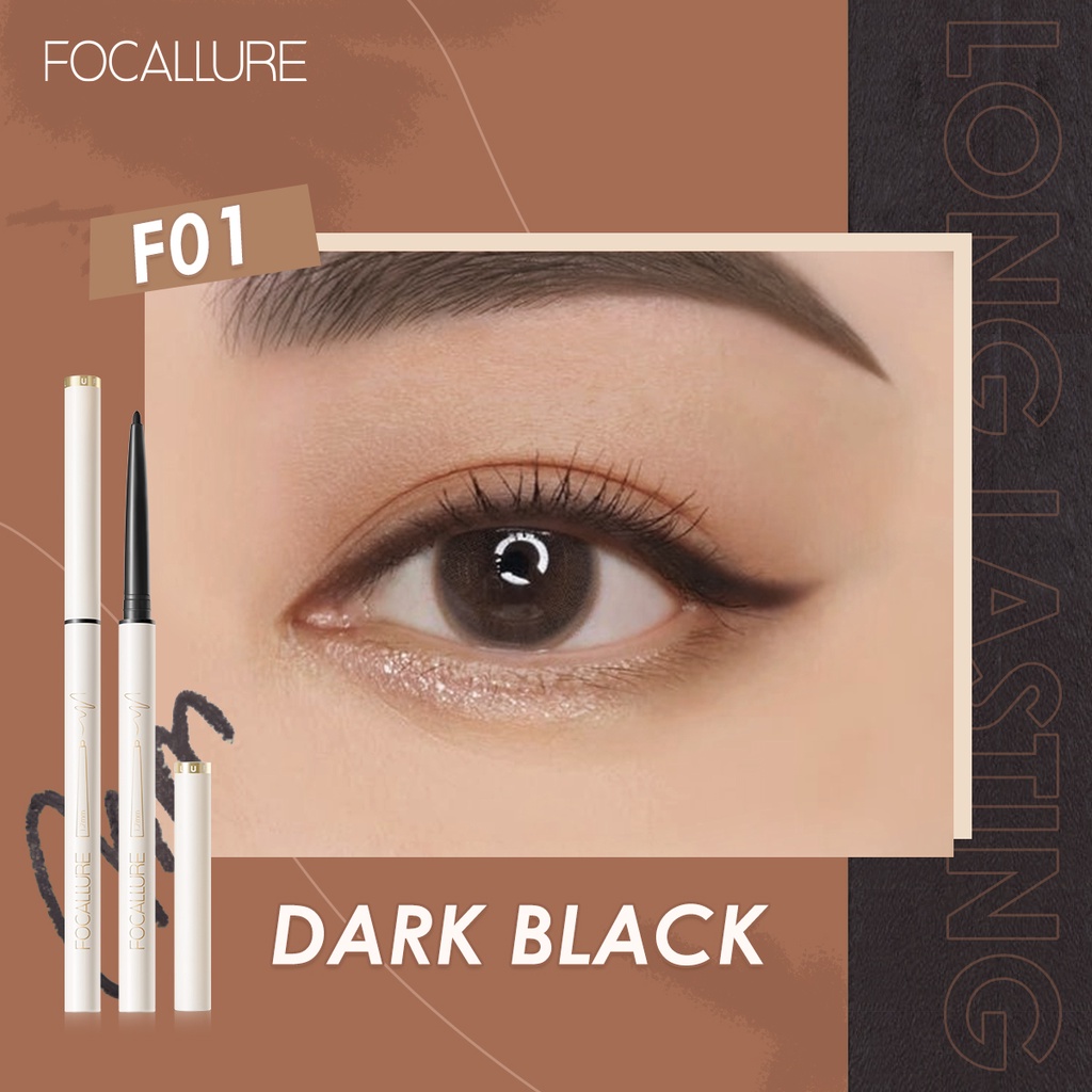 FOCALLURE Set Pemula Mata Eyebrow Eyeliner Eyeshadow Lip cream 4-Pcs makeup set #Hot Girl