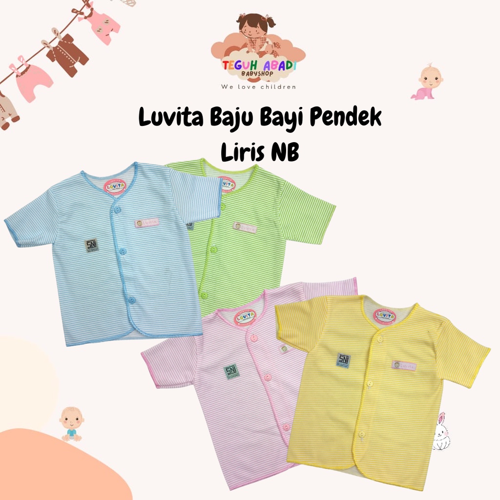 Luvita Baju Bayi Pendek New Born - 3pcs