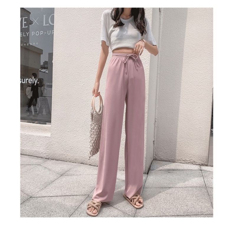 Korean Long Pants / Celana Kulot Korea Wanita Kekinian Hightwaist Fit S-XXL