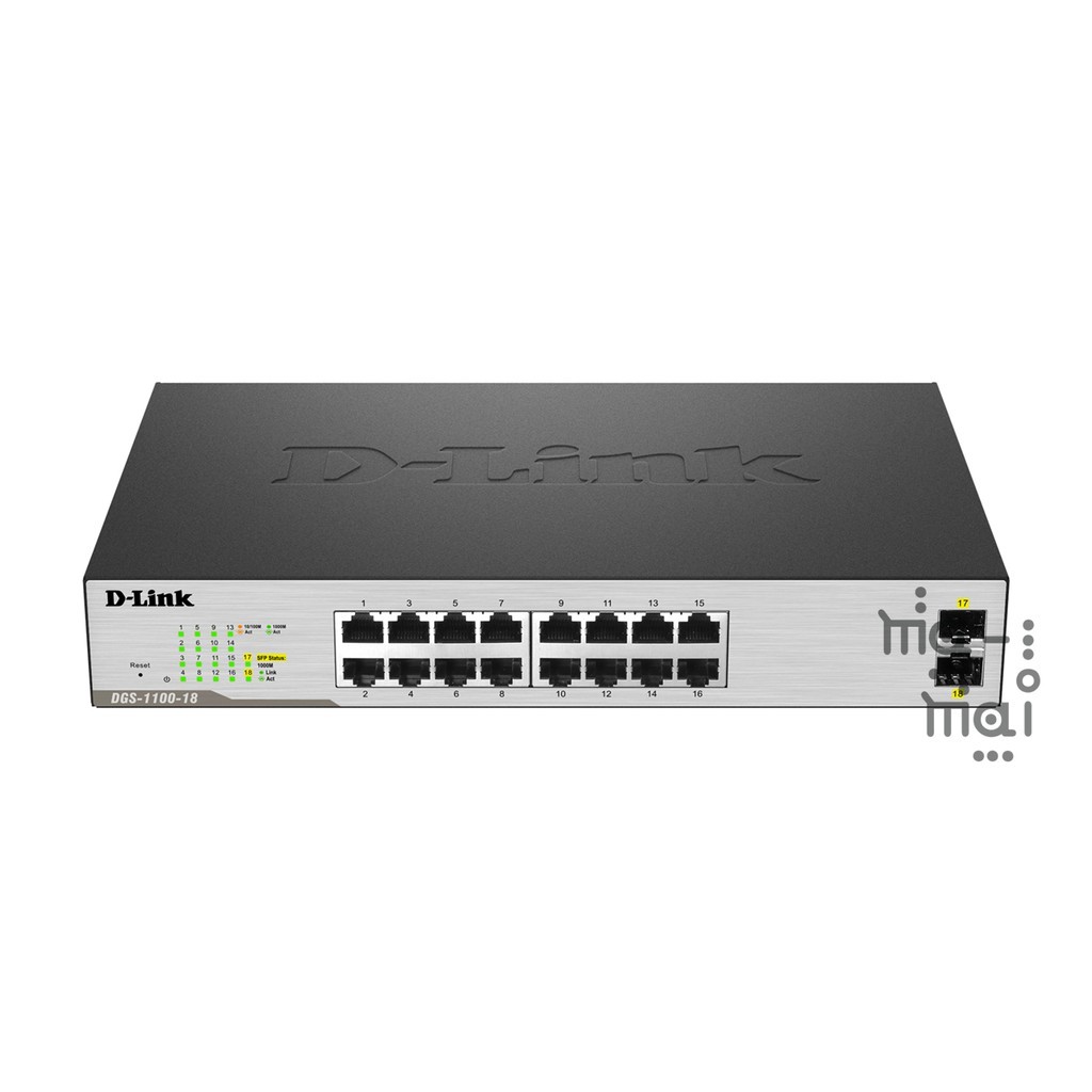 D-Link Switch DGS-1100-16 EasySmart switch 16 10/100/1000Mbps ports +