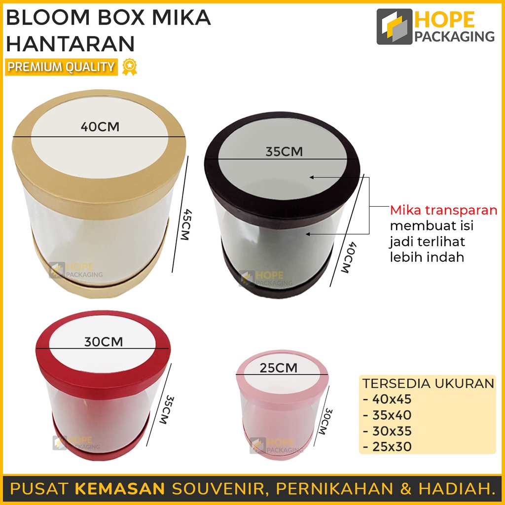 Kotak Box Mika Hantaran / Seserahan Sangjit model korea Souvenir bloom box  Seserahan