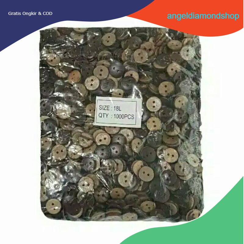 Isi 1000 pcs - Diameter 11 mm Kancing Batok 11 mm