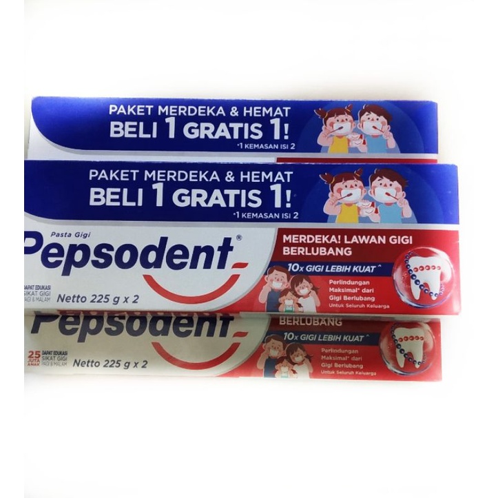 Jual PEPSODENT 225 GRAM PAKET BUNDLE ISI 2 ( BELI 1 GRATIS 1