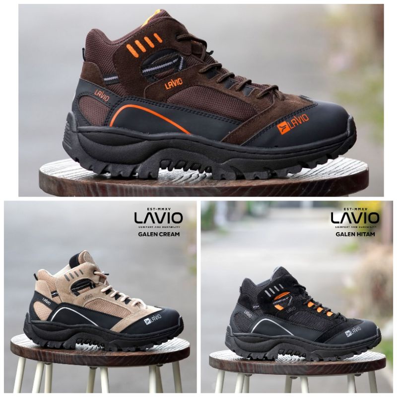 Sepatu Safety Pria Original Lavio Galen Ujung Besi Untuk Kerja Proyek Lapangan Industri Outdoor