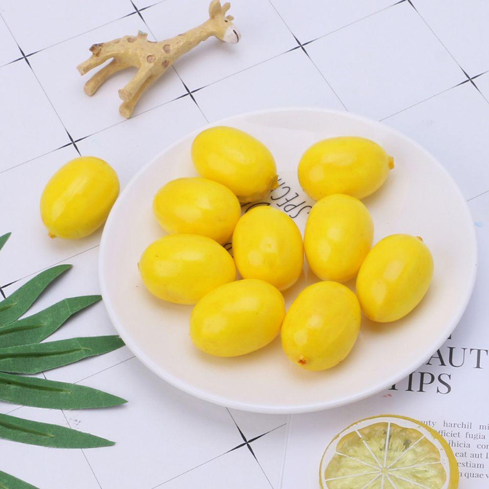 Mxbeauty Buah Palsu Mini 20 Pcs/Set Jeruk Kerajinan Fotografi Props Aksesoris Busa Sayuran Pesta Ornamen Simulasi Strawberry Ornament