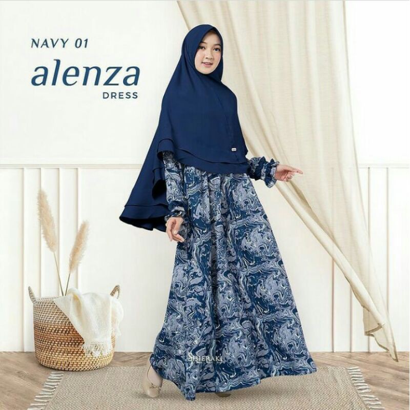 Alenza Dress by Shieraki, Gamis Shieraki, Gamis Lebaran, Gamis Syari
