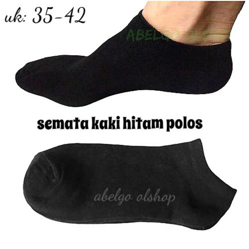 12 pasang -Kaos kaki pendek semata kaki/kaos kaki pendek hitam polos/kaos kaki unisex