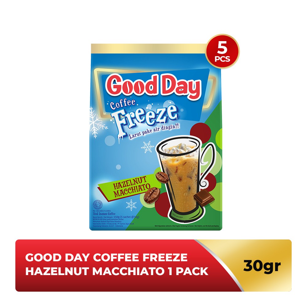 

GOOD DAY Coffee Freeze Hazelnut Macchiato 1 Pack (5 x 30 gr)