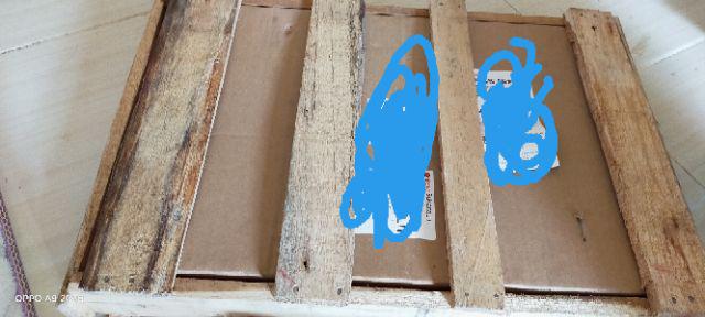 Hiasan Jam Dinding Wooden Poster Kaligrafi Ayat Kursi Shabby Ungu Frame Ukir Uk 20x40