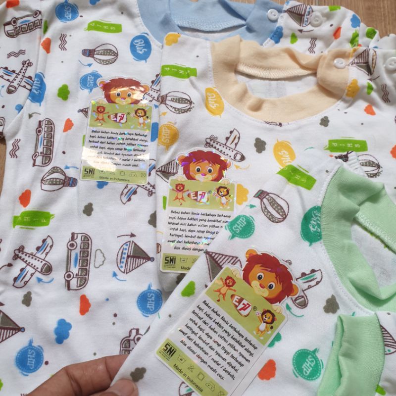 Setelan Baby E77 XL, L, M, S, Stelan Baju Panjang + Celana Panjang Bayi SNI STPJ E77 Print