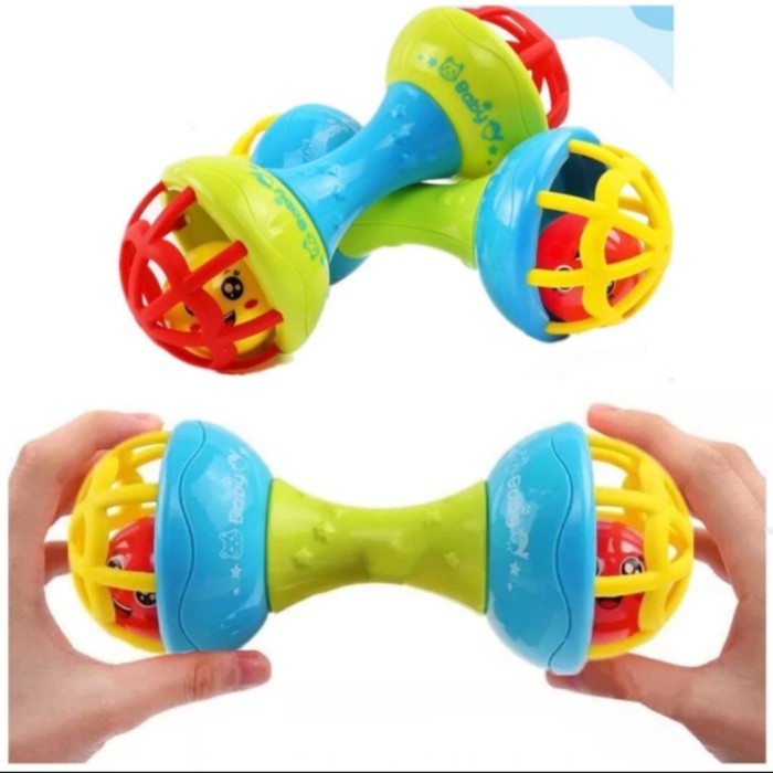 TokoPapin Mainan Bayi Kerincingan Rattle Teether Stick Gigitan Anak Bayi BPA Free