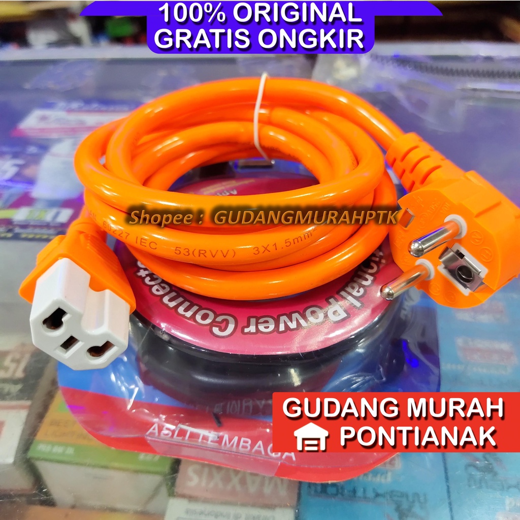 Kabel Power PC 3 pin Kualitas SUPER Bagus warna cocok untuk Ricecooker Cosmos dan lain