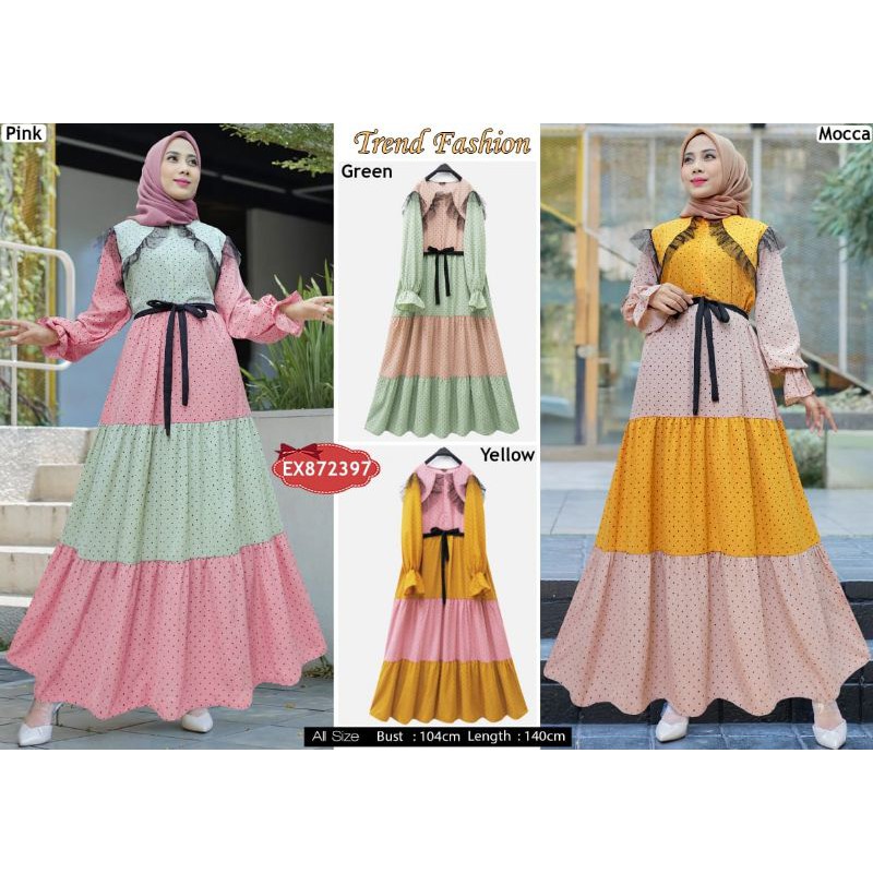 Dress pelangi polka tutu by Extu