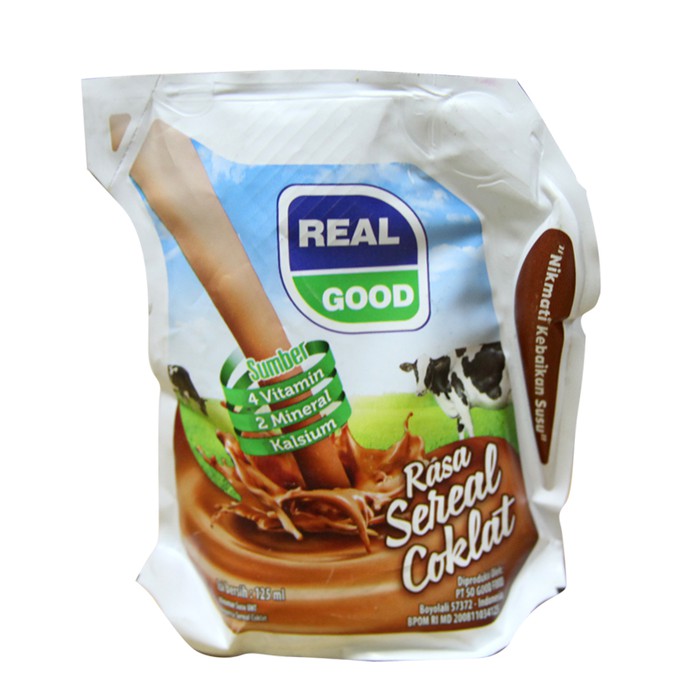 

Susu UHT Real Good - 125 ml - Kemasan TEKO - Rasa Sereal Cokelat