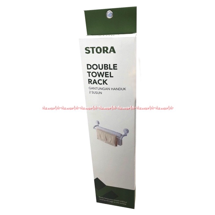 Stora Double Towel Rack Gantungan Handuk 2Susun Tanpa Paku Lem