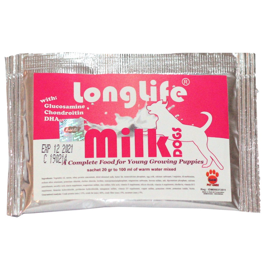 

Susu Anjing Dewasa Susu Long Life 20 Gram Dog Milk RA Pink 20gr