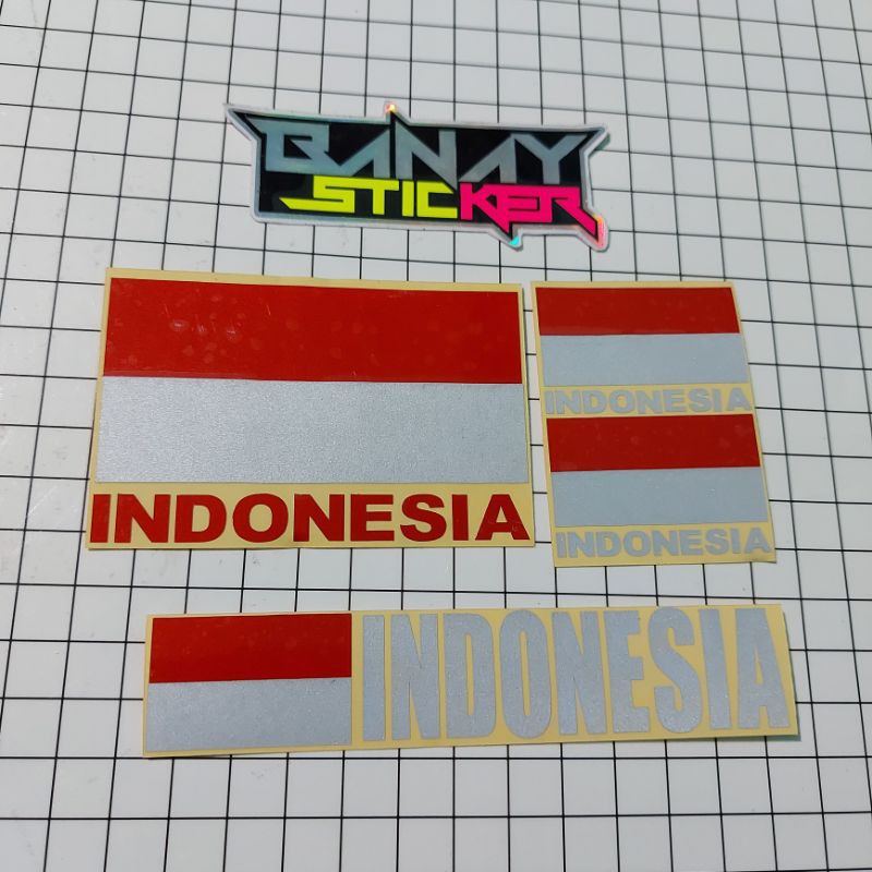 STICKER BENDERA INDONESIA CUTTING