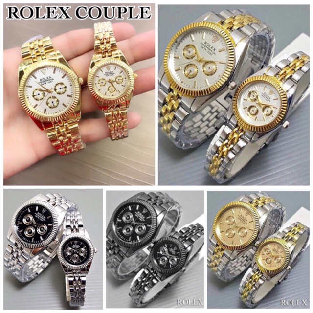 JAM TANGAN COUPLE ROLEX PRIA WANITA CEWEK COWOK BATRE CADANGAN