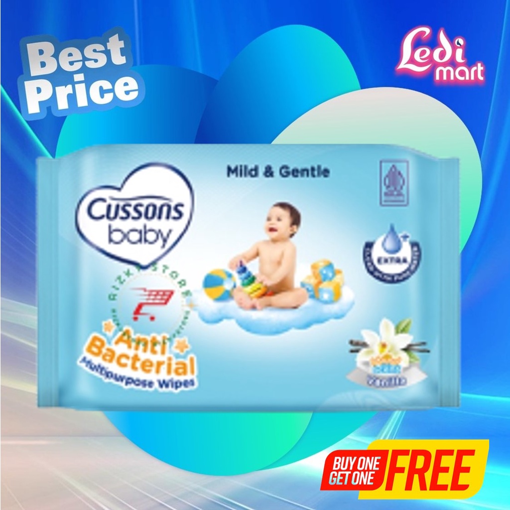 ORIGINAL Cussons Baby Wipes 50's (BUY 1 GET 1 FREE) / Cussons Wipes / Tissue Bayi / LEDI MART