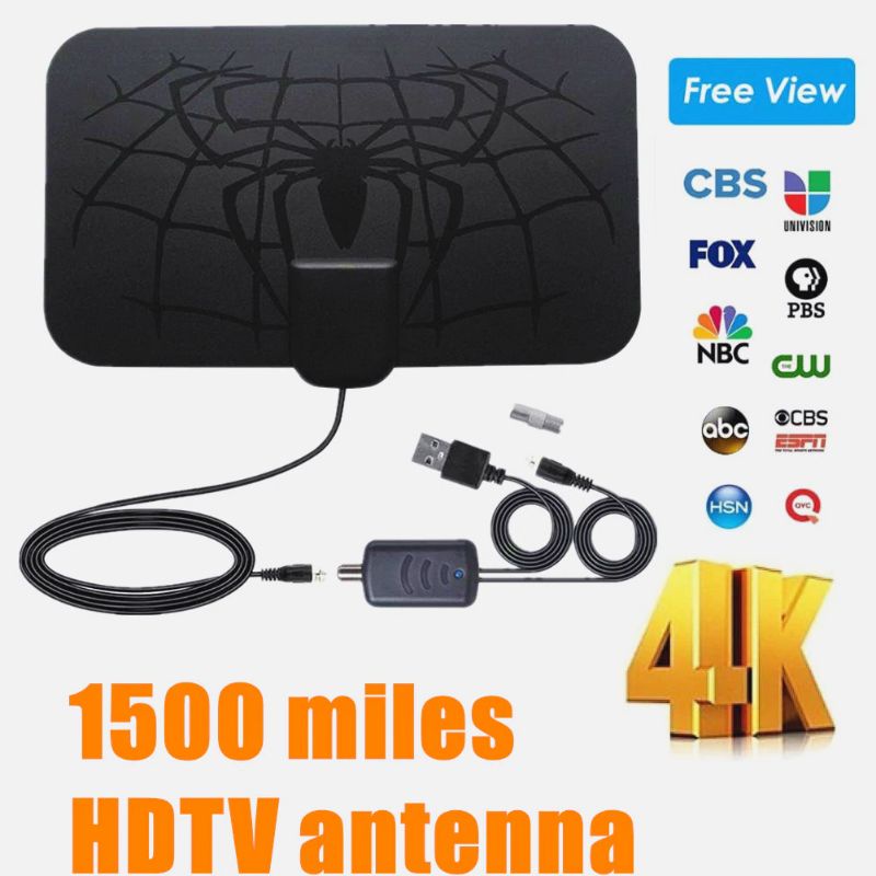 [ORIGINAL 100%] Antena TV Digital/Tabung DVB-T2 High Gain with Amplifier Signal Booster-DVN-T2 1500 Mil
