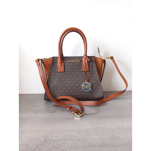 TAS WANITA MK AVRIL SMALL LOGO TOP- ZIP SATCHEL BAG