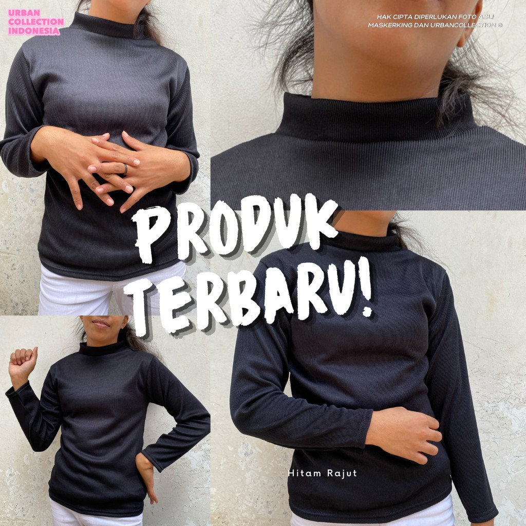 MANSET TURTLE NECK RAJUT POLOS WANITA / MANSET MUSLIMAH-NON MUSLIMAH / MANSET POLOS