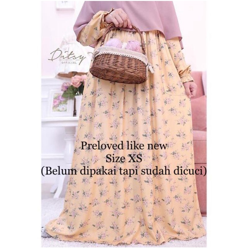 Preloved like new | Nualla yellow XS ditsy official | preloved ditsy official | ditsy Juni 2021