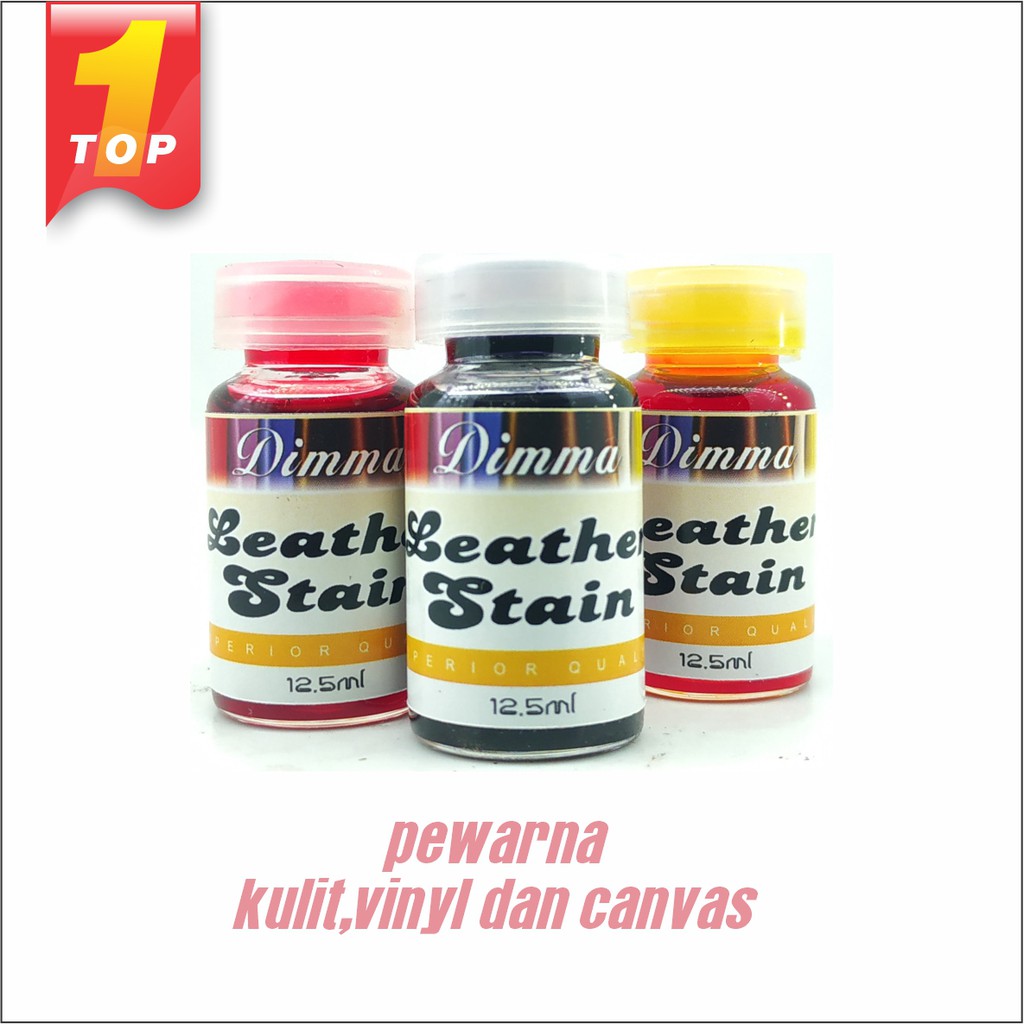 Pewarna kulit vinyl kanvas stain efect Dimma 12,5ml permanen waterproof leather vinyl canvas stain