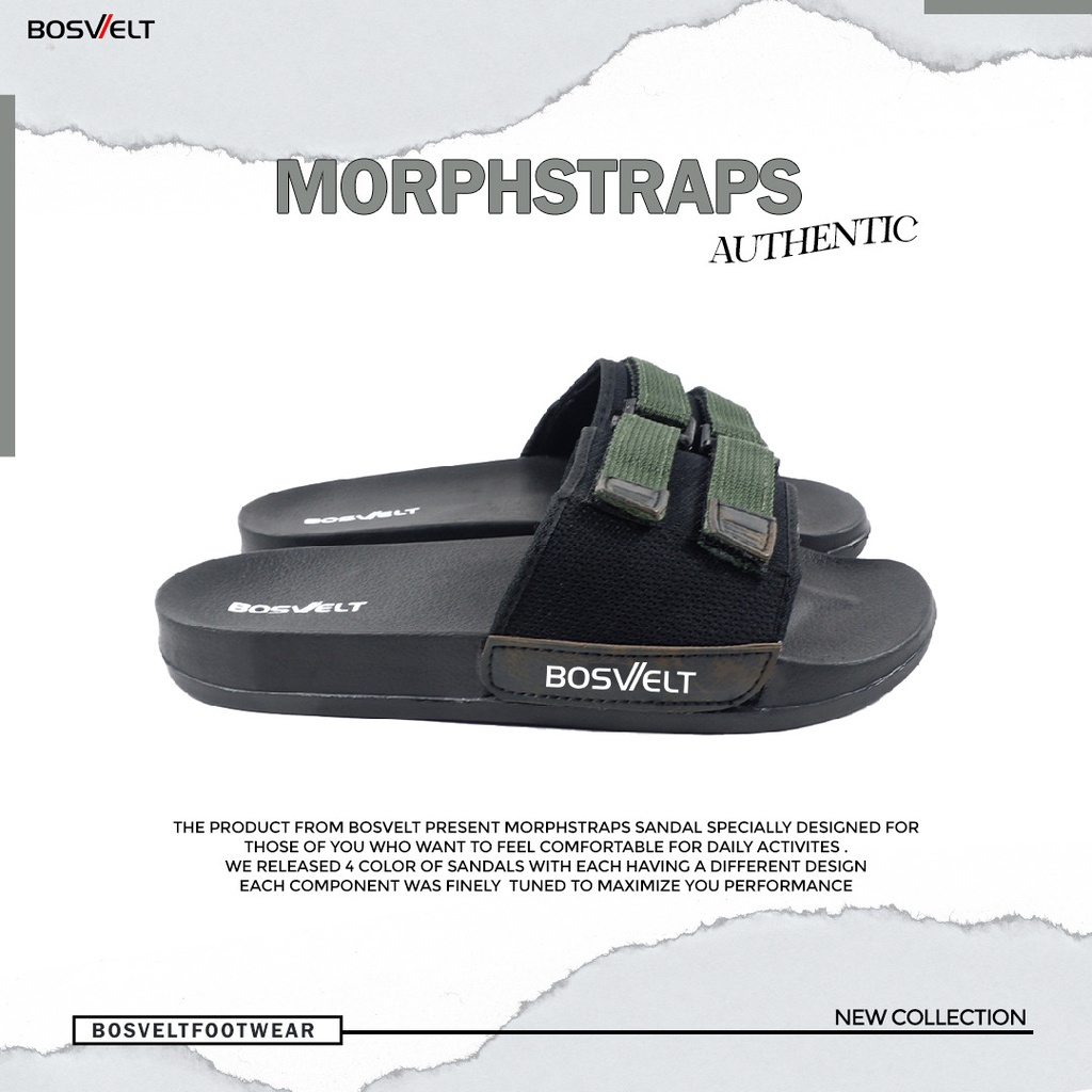 Sandal Pria Premium Karet Bosvelt Morphstrap Army