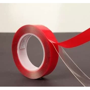 

Doubletape Bening 10Mm Transparan Double Tape Gel Jelly Perekat Selotip - Merah