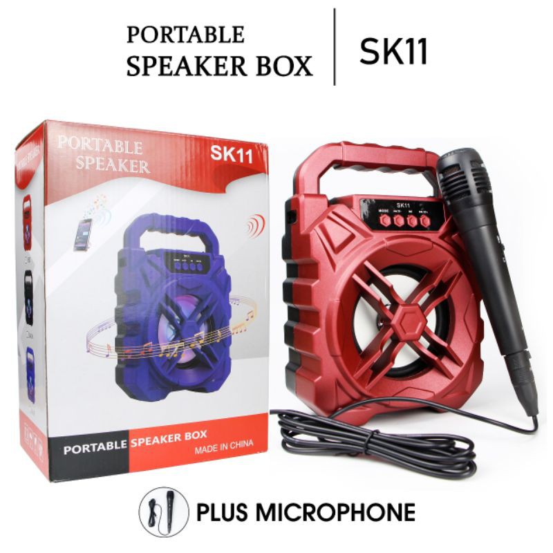 MUSIC BOXSK-11+MIC/PORTABLE BLUATOOTH/MUSIK BOK BLUTUT