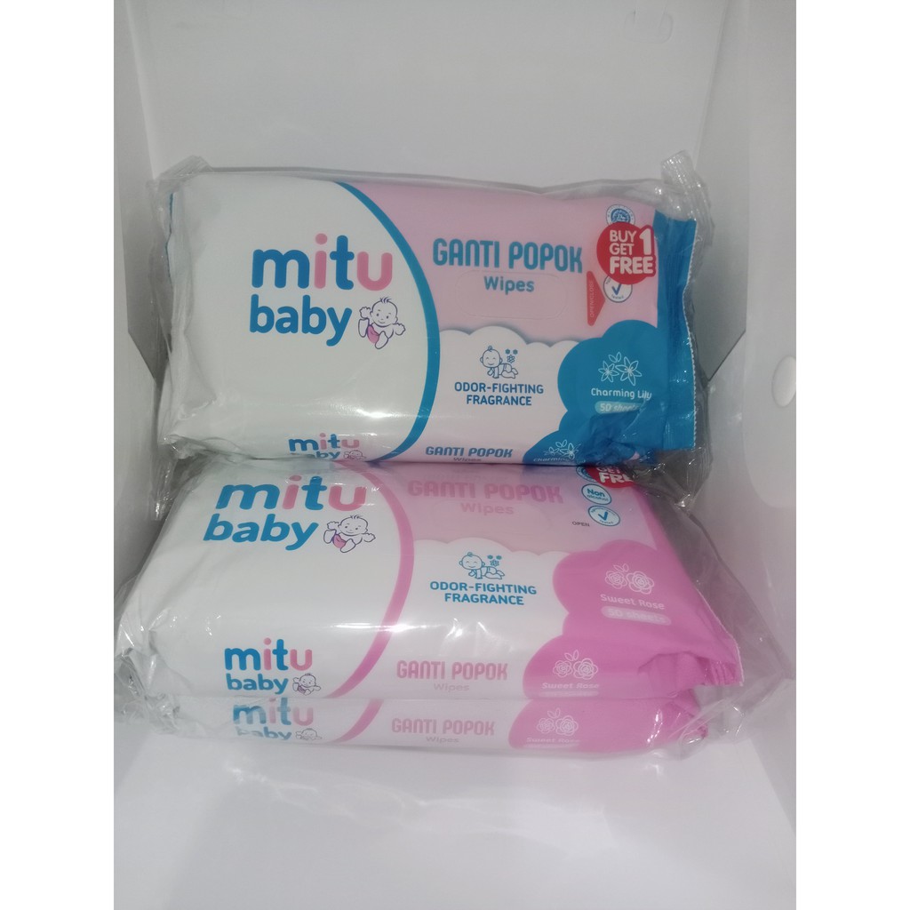 Mitu Baby Wipes Ganti Popok 50's Tissue Basah (Buy 1 get 1)