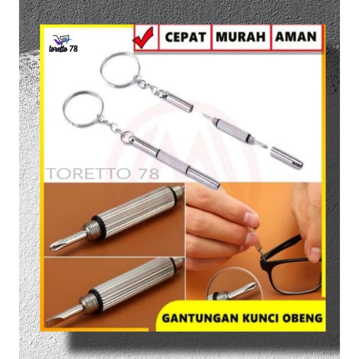 Obeng Emergency keychain Gantungan Kunci Obeng