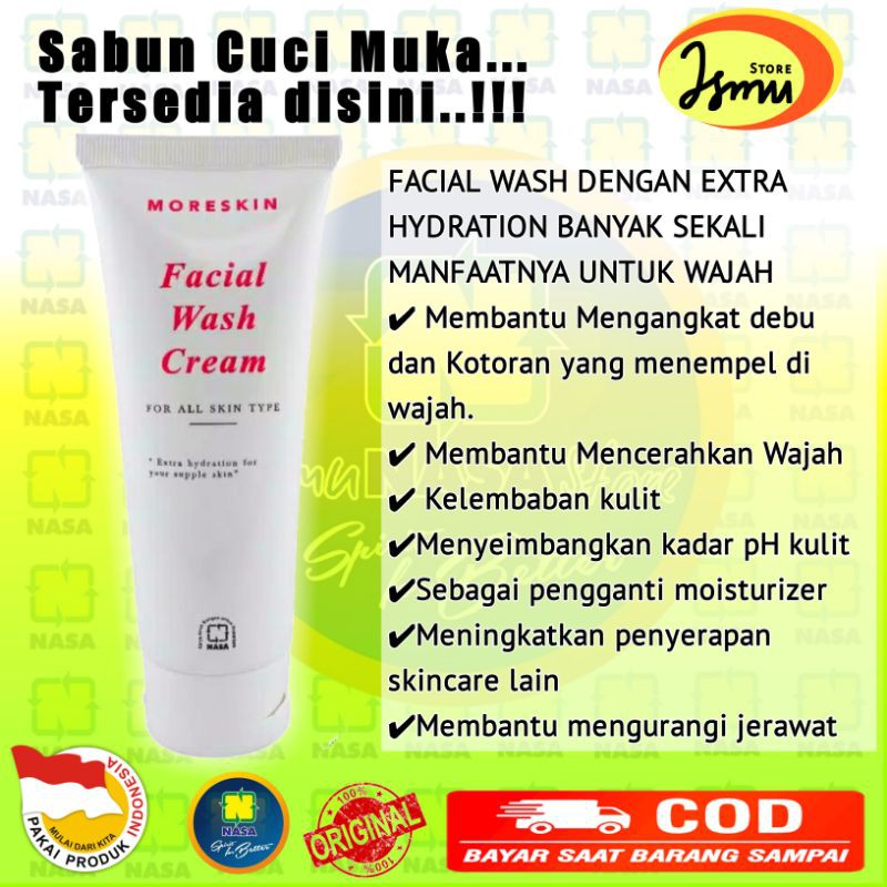 Moreskin Sabun Cuci Muka / Pembersih Wajah / Facial Wash NASA