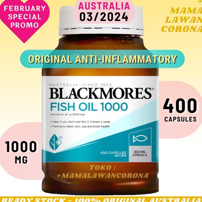 BLACKMORES Fish Oil 1000 Australia BLACKMORES Fish Oil 1000mg 400 - PenyokSegelUtuh Lc