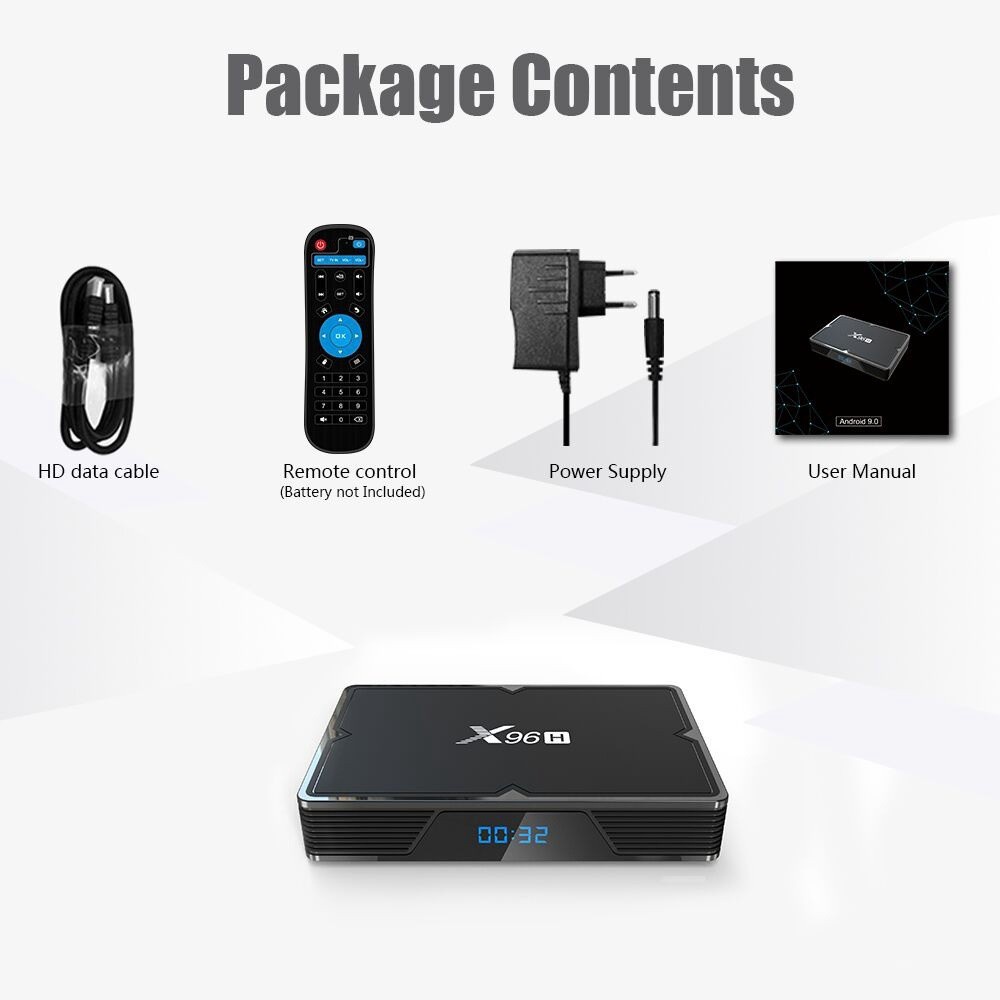 92 X96H - Android 9 Smart TV Box 6K Display - RAM 4GB ROM 32GB