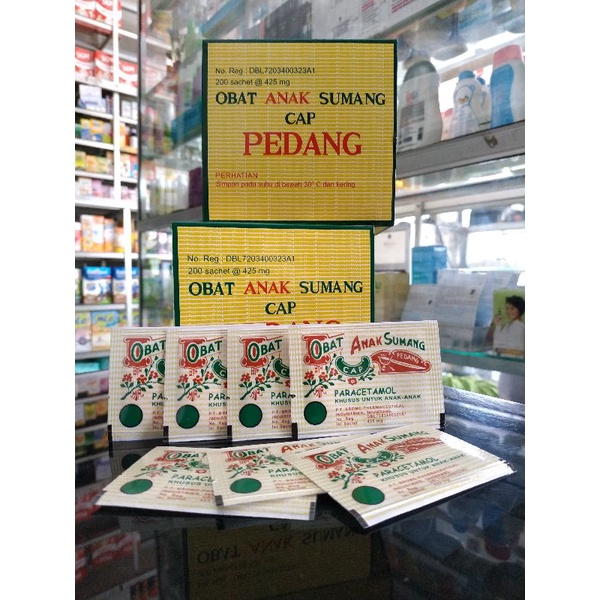 Obat Anak Sumang Cap Pedang paracetamol  1 sachet