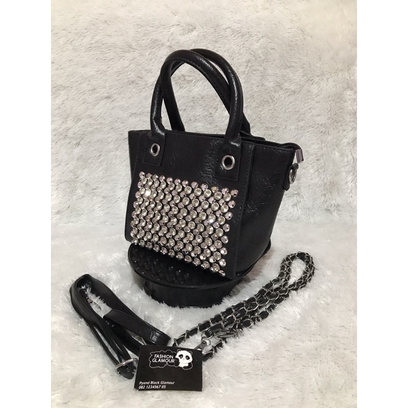 TAS IMPORT HAND BAG/SLING BAG 2PCS TALI SLEMPANG WANITA KOREA